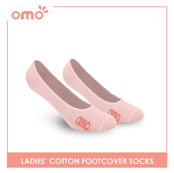 OMO Ladies' Cotton Fashionable Lite Casual Footcover 3 pairs in 1 pack OLCFG1201 (6632050294889)
