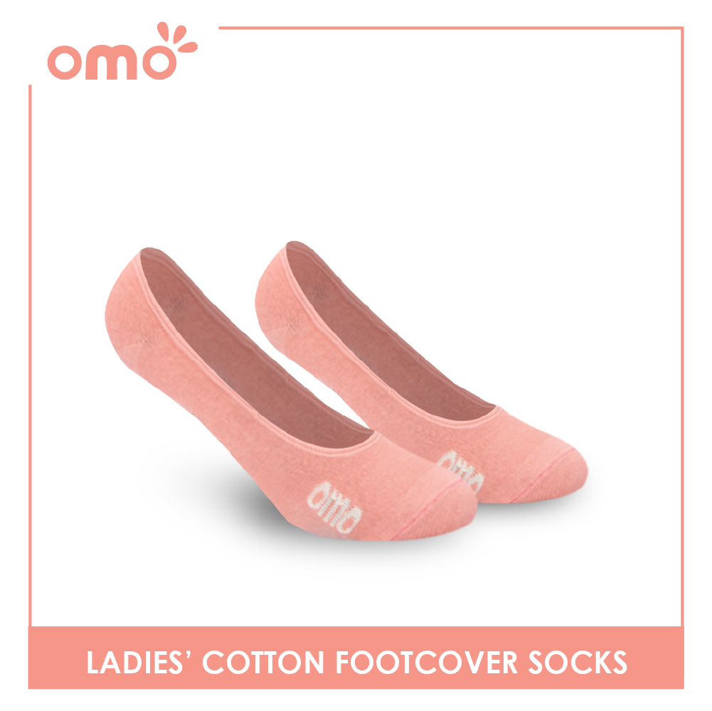 OMO Ladies' Cotton Fashionable Lite Casual Footcover 3 pairs in 1 pack OLCFG1201 (6632050294889)