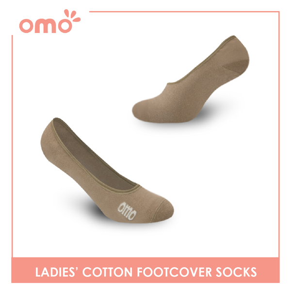 OMO Ladies' Cotton Fashionable Lite Casual Footcover 3 pairs in 1 pack OLCFG1202 (6632052392041)