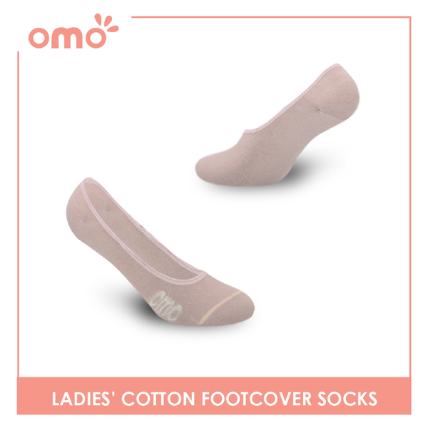 OMO Ladies' Cotton Fashionable Lite Casual Footcover 3 pairs in 1 pack OLCFG1203 (6632053014633)