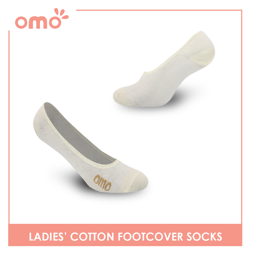 OMO Ladies' Cotton Fashionable Lite Casual Footcover 3 pairs in 1 pack OLCFG1202 (6632052392041)