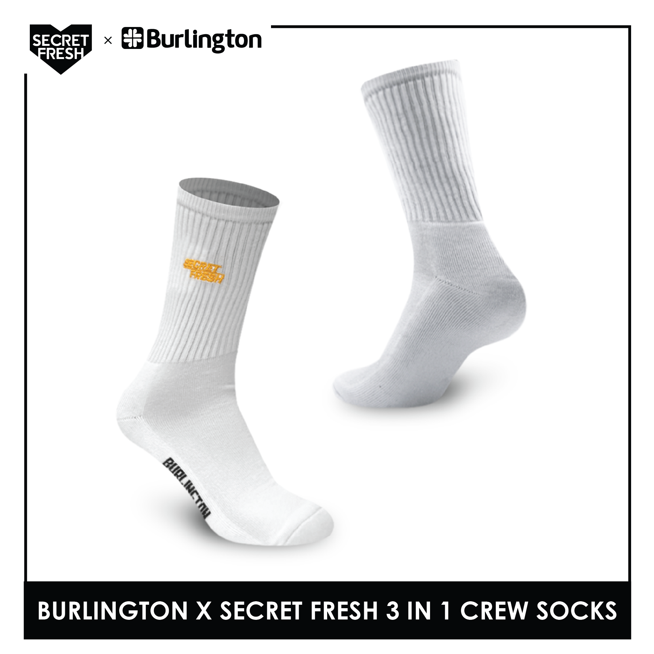 Men Cotton Sports Crew Socks PH Brand