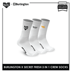 Burlington BMSSE1101 Mens' Cotton Lite Sports Crew socks X Secret Fresh Pack of 3 (6566426902633)