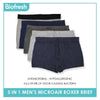 Biofresh Men's OVERRUNS Cotton Breathable Boxer Brief 5 pieces in 1 pack OUMBBGCO1 (Limited Time Offer)