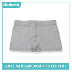 Biofresh Men's OVERRUNS Breathable Boxer Brief 5 pieces in 1 pack OUMBBGCO1 (Limited Time Offer)