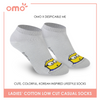 OMO OLCDM9406 Ladies Cotton Low Cut Casual Socks 1 pair