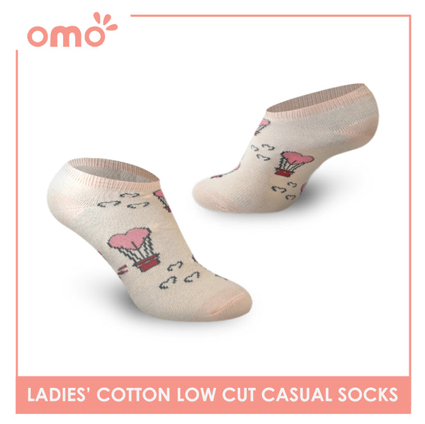 Omo OLCK9104 Ladies Cotton Low Cut Casual Socks 1 Pair (4365399195753)