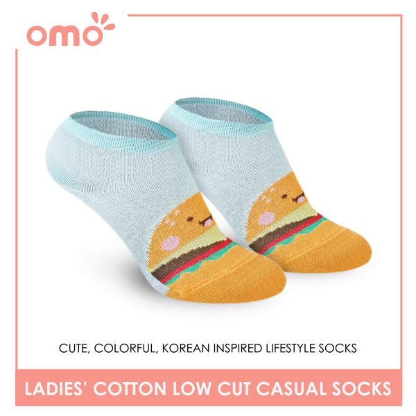 OMO OLCF6 Ladies Cotton Low Cut Casual Socks 1 Pair (4759324622953)