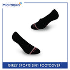 Microban Girls’ Cotton Thick Sports Foot Cover 3 pairs in a pack VGSFG1