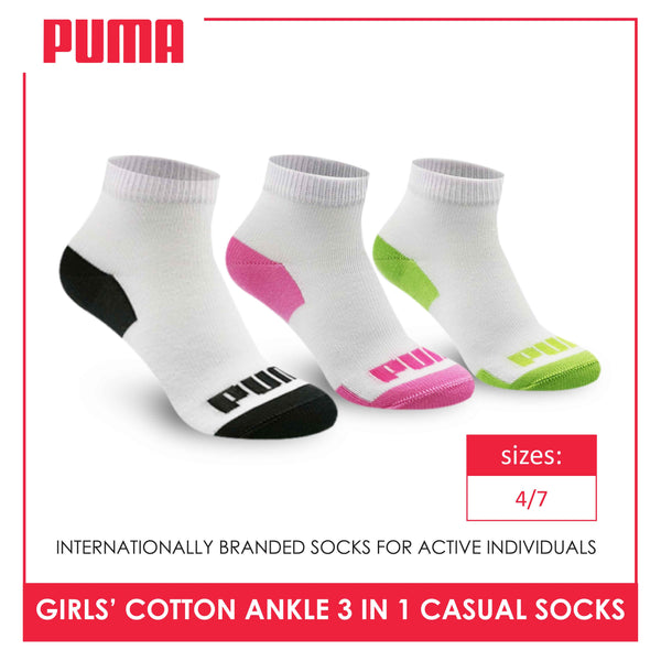 Puma Children's Cotton Ankle Lite Casual Socks 3 pairs in a pack PGCS01 (Limited Time Offer) (6657270579305)