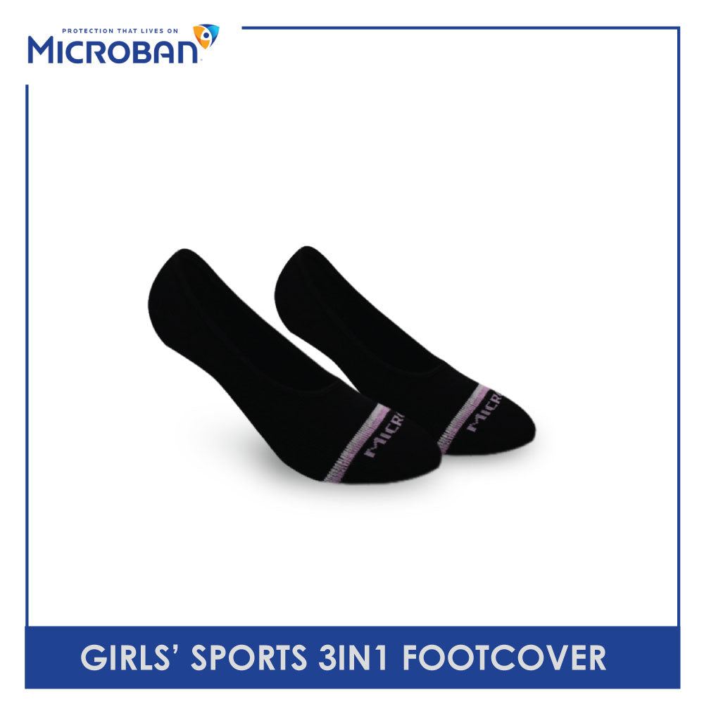 Microban Girls’ Cotton Thick Sports Foot Cover 3 pairs in a pack VGSFG1