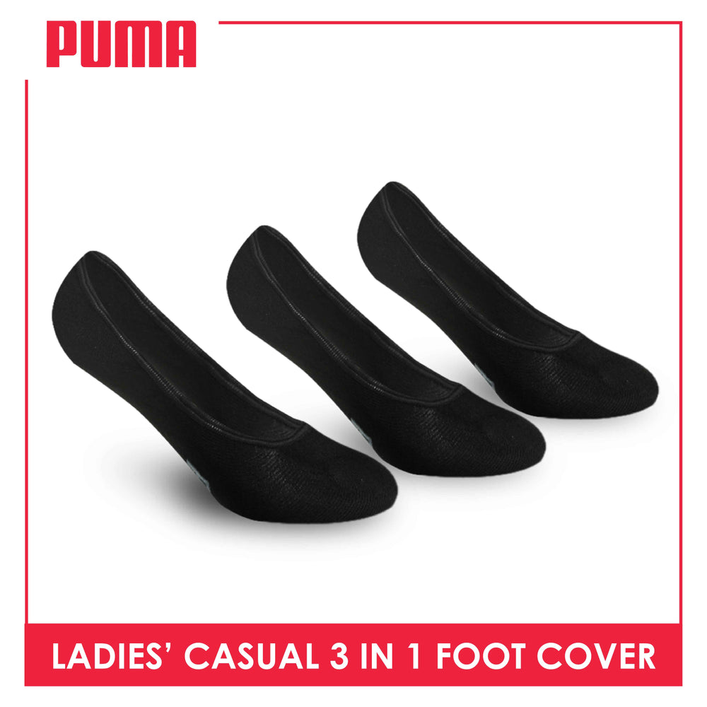 Puma Ladies' Cotton Lite Thin Casual Foot Cover 3 pairs in a pack PLCFG4