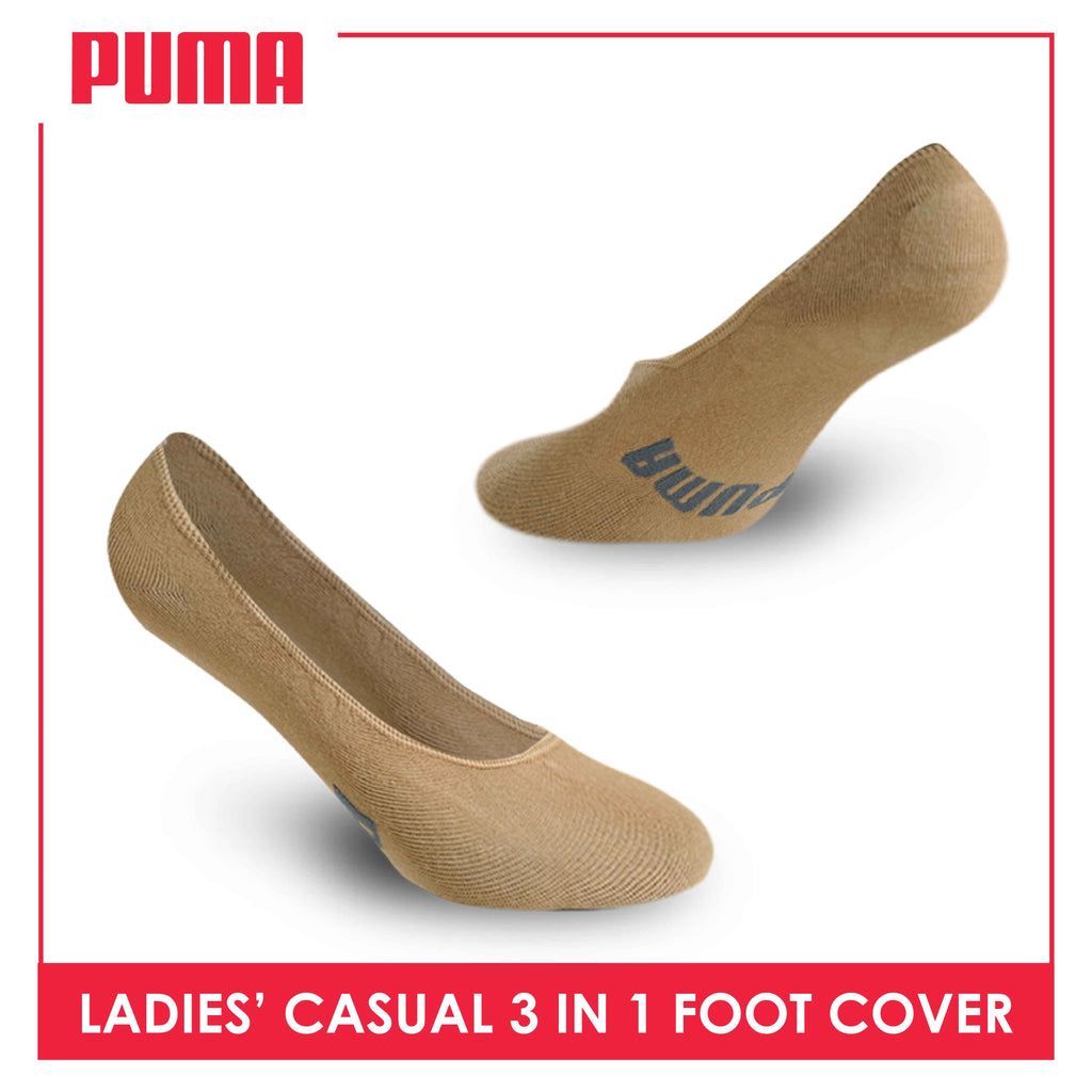 Puma Ladies' Cotton Lite Thin Casual Foot Cover 3 pairs in a pack PLCFG4