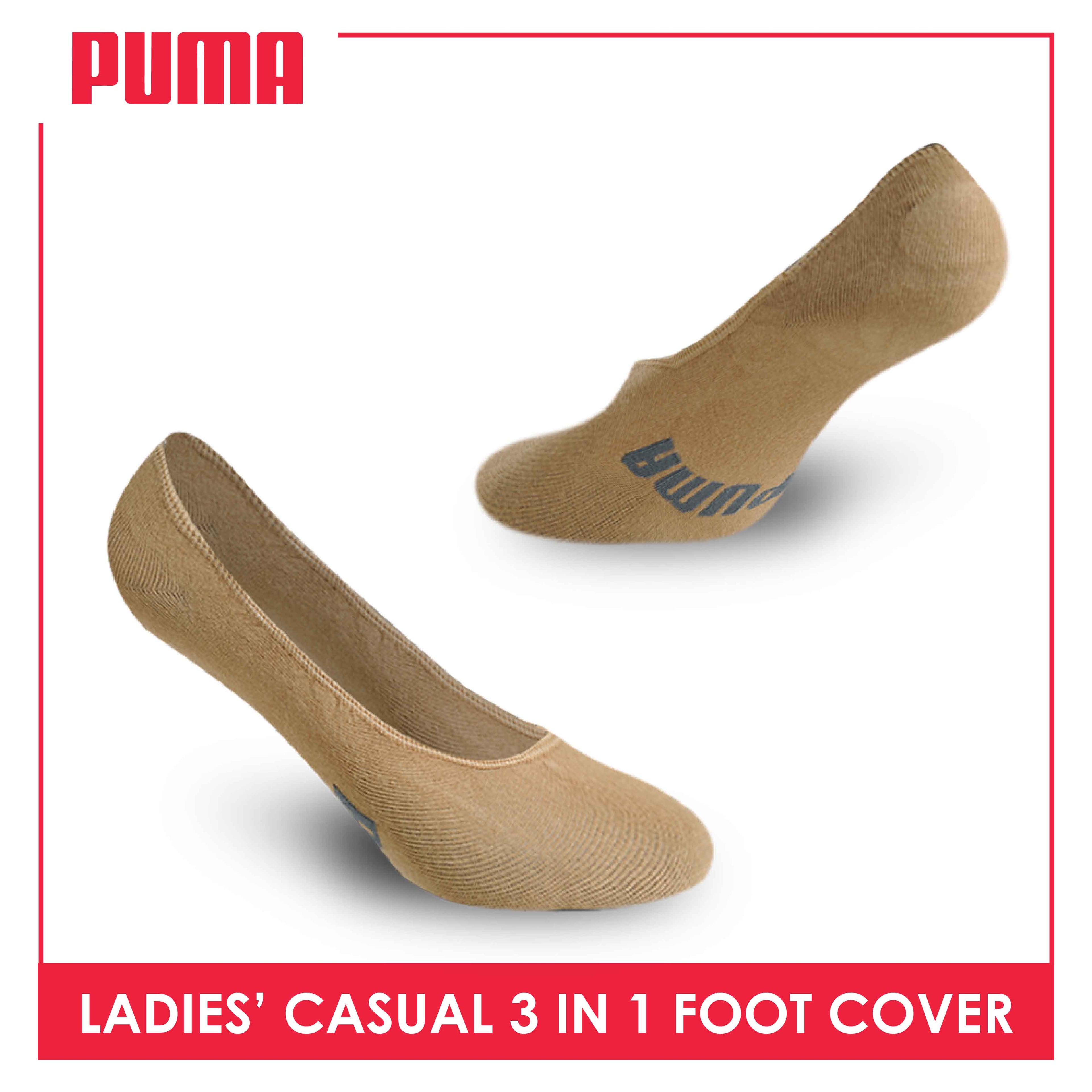 Puma Ladies' Cotton Lite Thin Casual Foot Cover 3 pairs in a pack PLCFG4