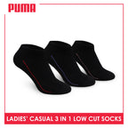 Puma Ladies' Cotton Lite Thin Casual Low Cut Socks 3 pairs in a pack PLCKG12