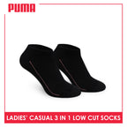 Puma Ladies' Cotton Lite Thin Casual Low Cut Socks 3 pairs in a pack PLCKG12