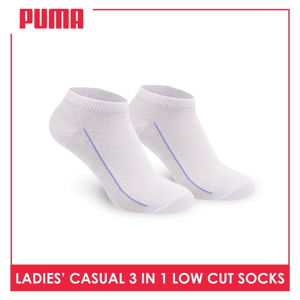 Puma Ladies' Cotton Lite Thin Casual Low Cut Socks 3 pairs in a pack PLCKG12