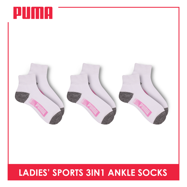 Puma Ladies OVERRUNS Cotton Thick Sports socks 3 pairs in 1 pack PLSCO1 (6672052060265)