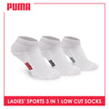 Puma Ladies' Cotton Thick Sports Low Cut Socks 3 pairs in a pack PLSFG2