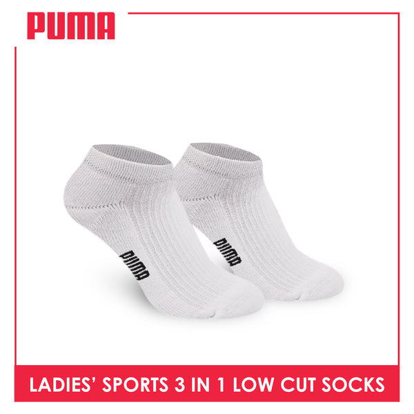 Puma Ladies' Thick Cotton Sports Low Cut Socks 3 pairs in a pack PLSFG2