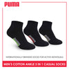 Puma Men's Cotton Ankle Lite Casual Socks 3 pairs in a pack PMCS07 (Limited Time Offer)