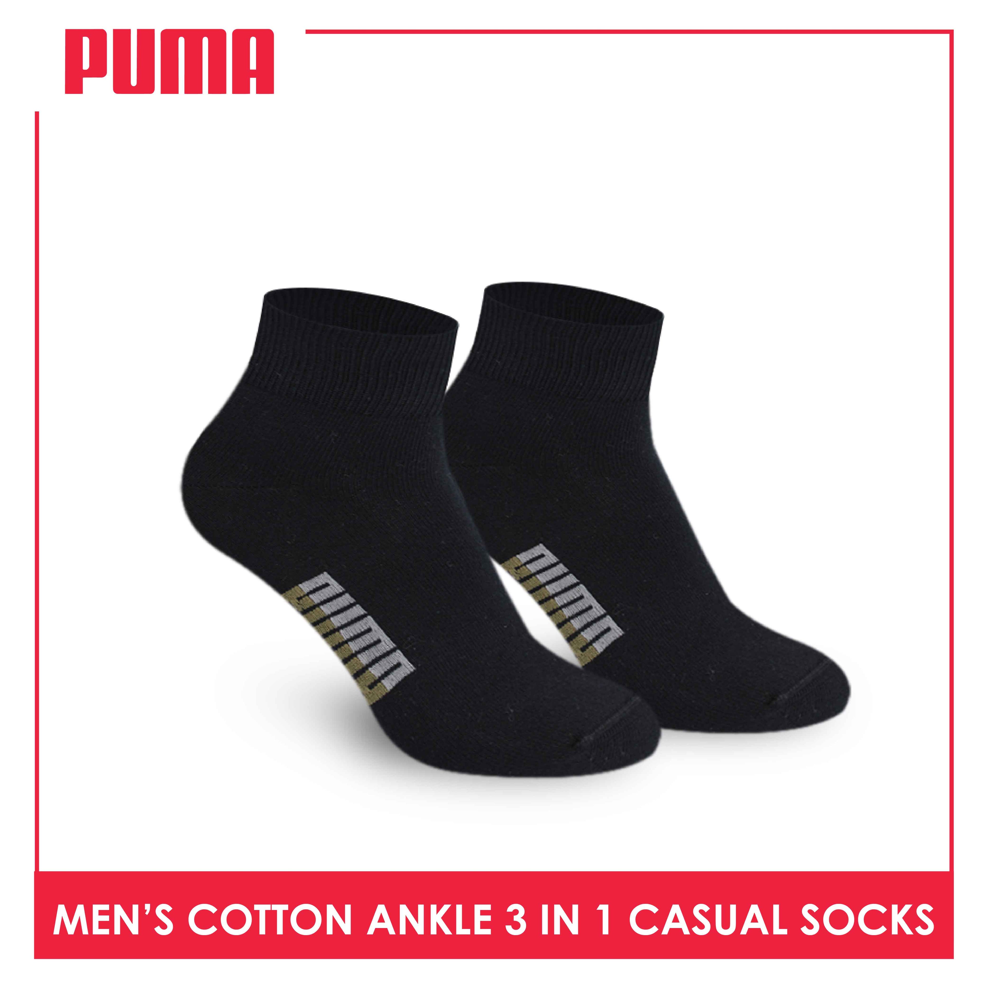 Puma Men's Cotton Ankle Lite Casual Socks 3 pairs in a pack PMCS07 (Limited Time Offer) (6657269170281)