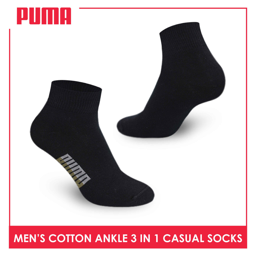 Puma Men's Cotton Ankle Lite Casual Socks 3 pairs in a pack PMCS07 (Limited Time Offer) (6657269170281)