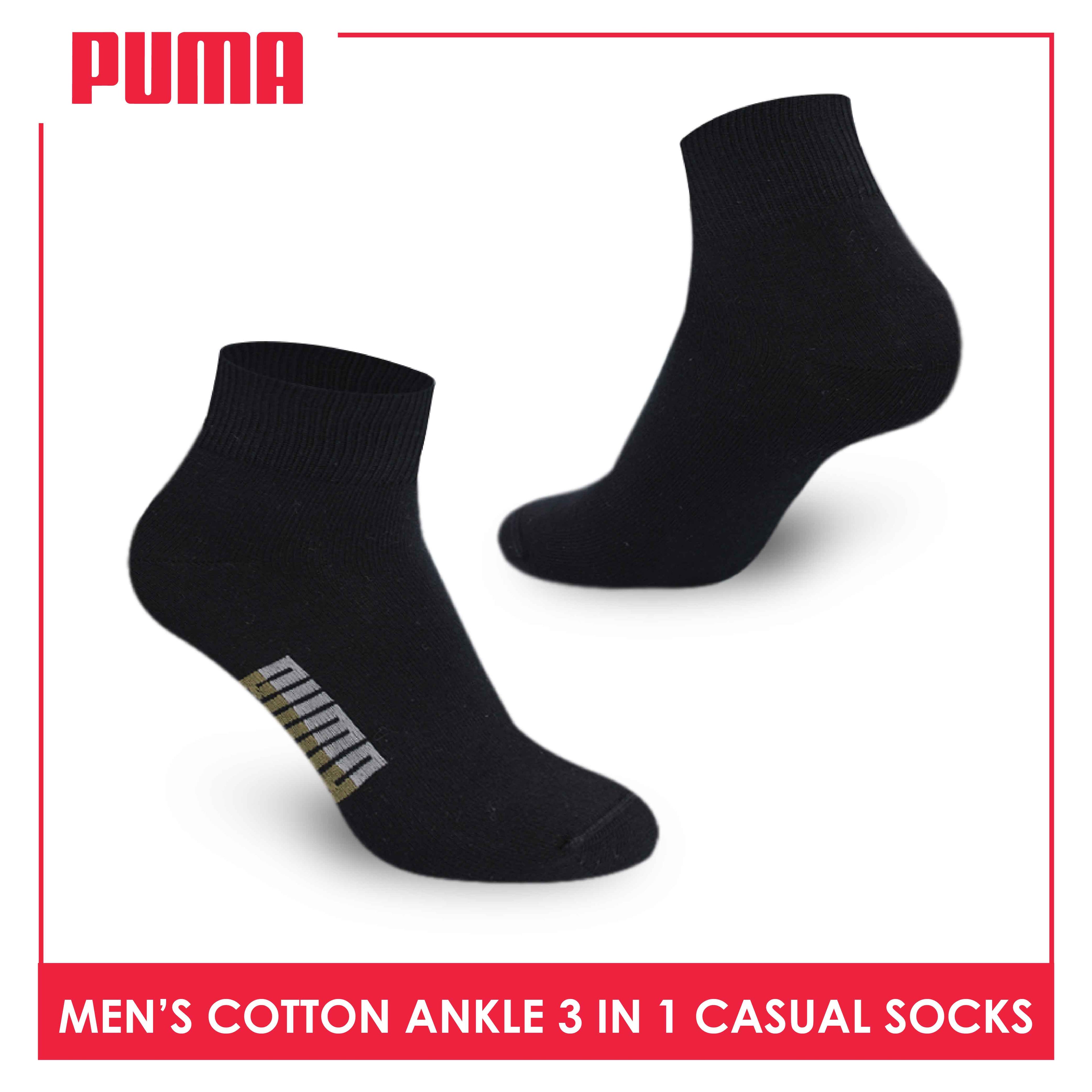 Puma Men's Cotton Ankle Lite Casual Socks 3 pairs in a pack PMCS07 (Limited Time Offer) (6657269170281)