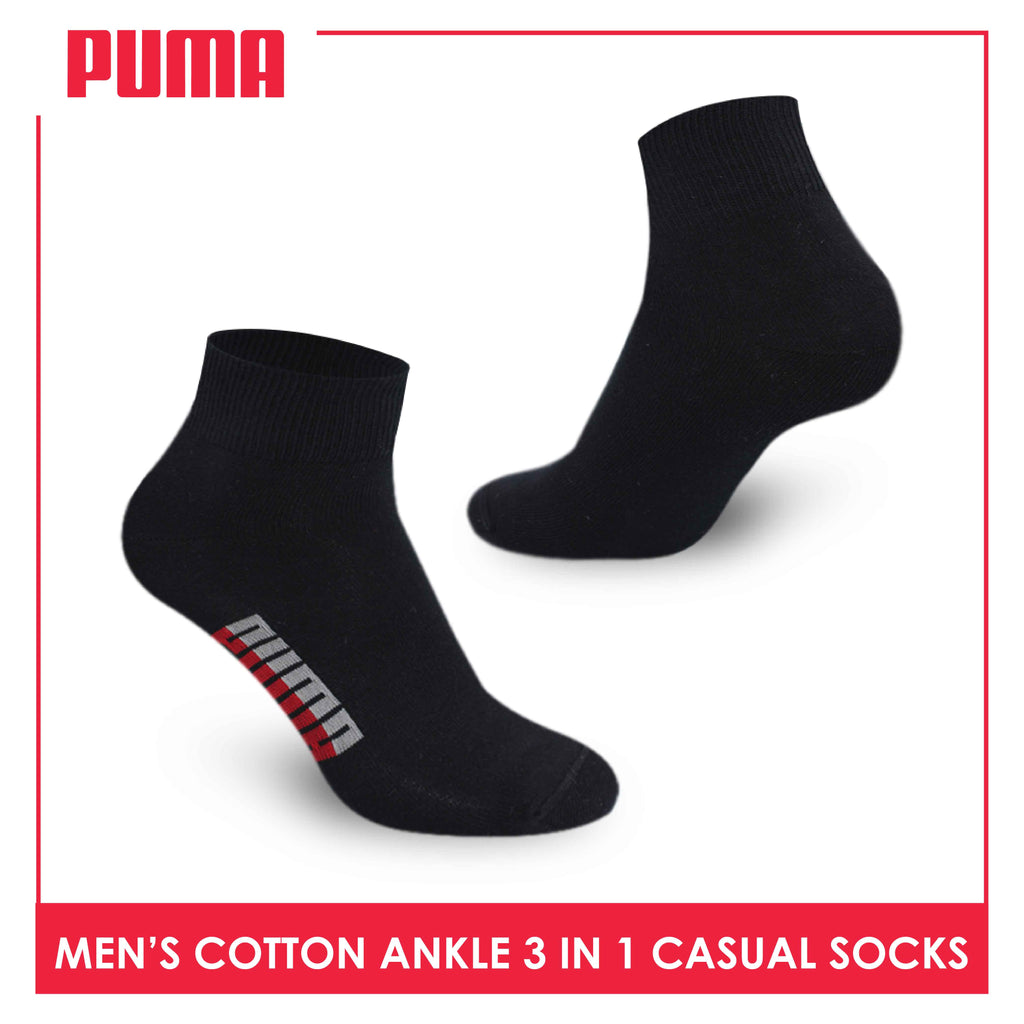 Puma Men's Cotton Ankle Lite Casual Socks 3 pairs in a pack PMCS07 (Limited Time Offer) (6657269170281)
