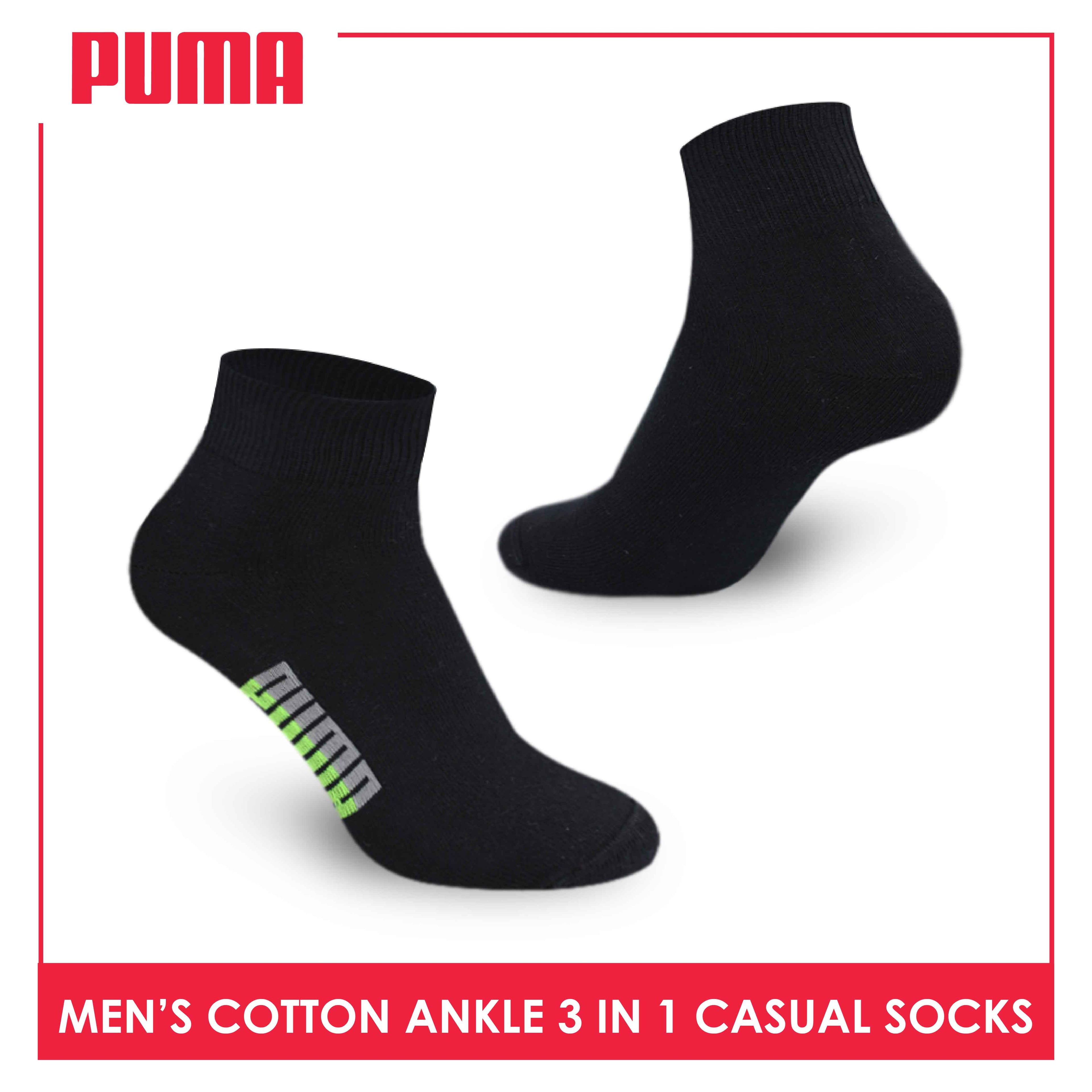Puma Men's Cotton Ankle Lite Casual Socks 3 pairs in a pack PMCS07 (Limited Time Offer) (6657269170281)