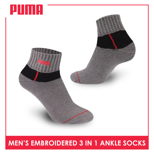 Puma Men’s Thick Sports Ankle Socks 3 pairs in a pack PMSEG3101