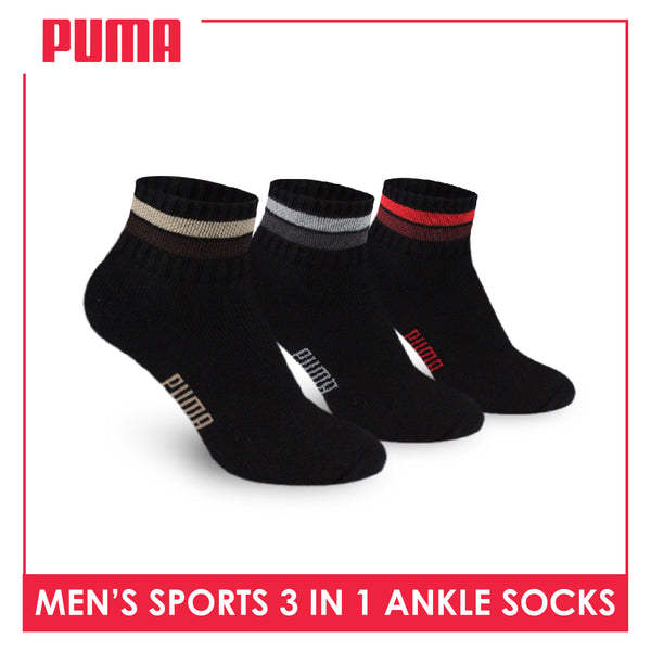 Puma Men’s Thick Sports Ankle Socks 3 pairs in a pack PMSG3101
