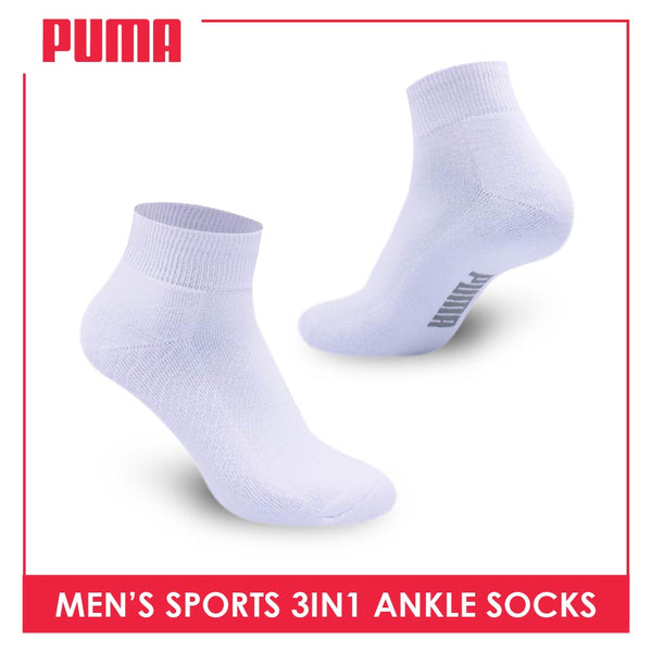 Puma Men's Thick Sports Ankle Socks 3 pairs in a pack PMSKG2