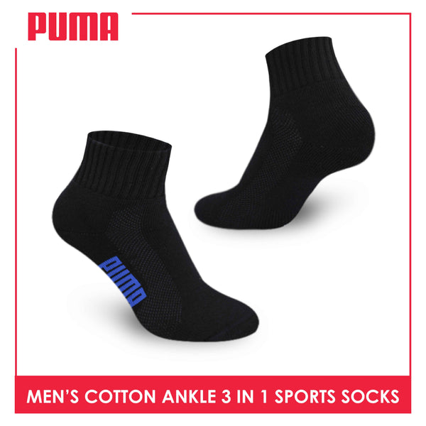 Puma Men's Cotton Ankle Thick Sports Socks 3 pairs in a pack PMSS11 (Limited Time Offer) (6657268777065)