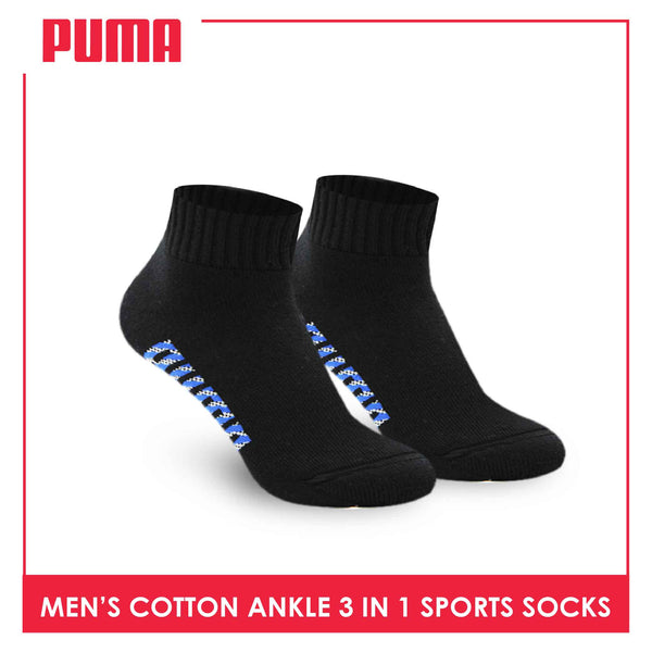 Puma Men's Cotton Ankle Thick Sports Socks 3 pairs in a pack PMSS12 (Limited Time Offer) (6657269006441)