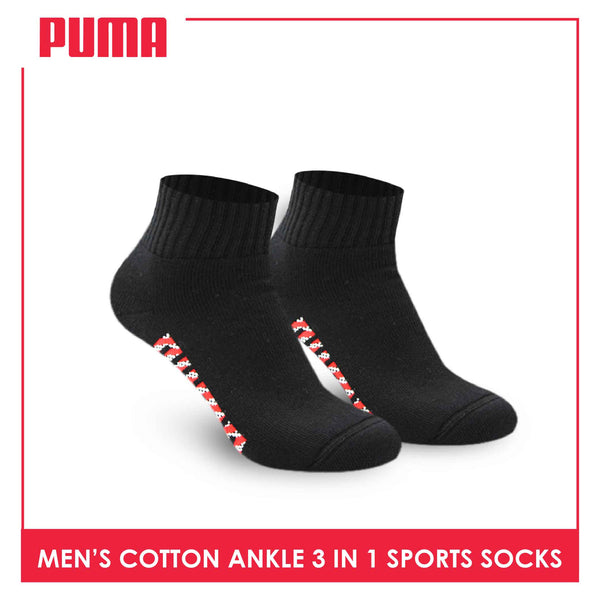 Puma Men's Cotton Ankle Thick Sports Socks 3 pairs in a pack PMSS12 (Limited Time Offer) (6657269006441)