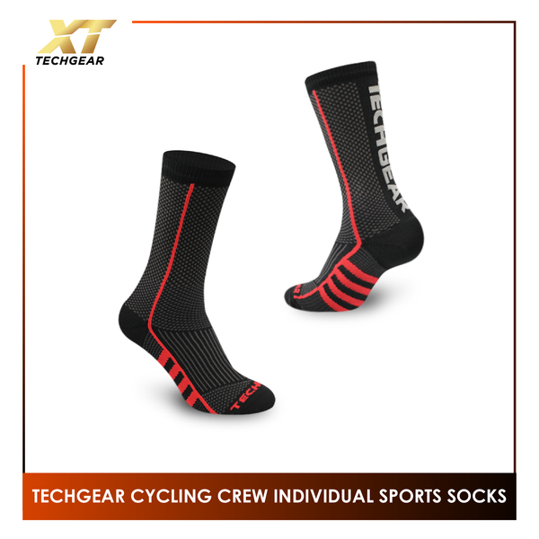 Burlington Men's Techgear Rapid Cycling Thick Sports Crew Socks 1 pair TGMB1403