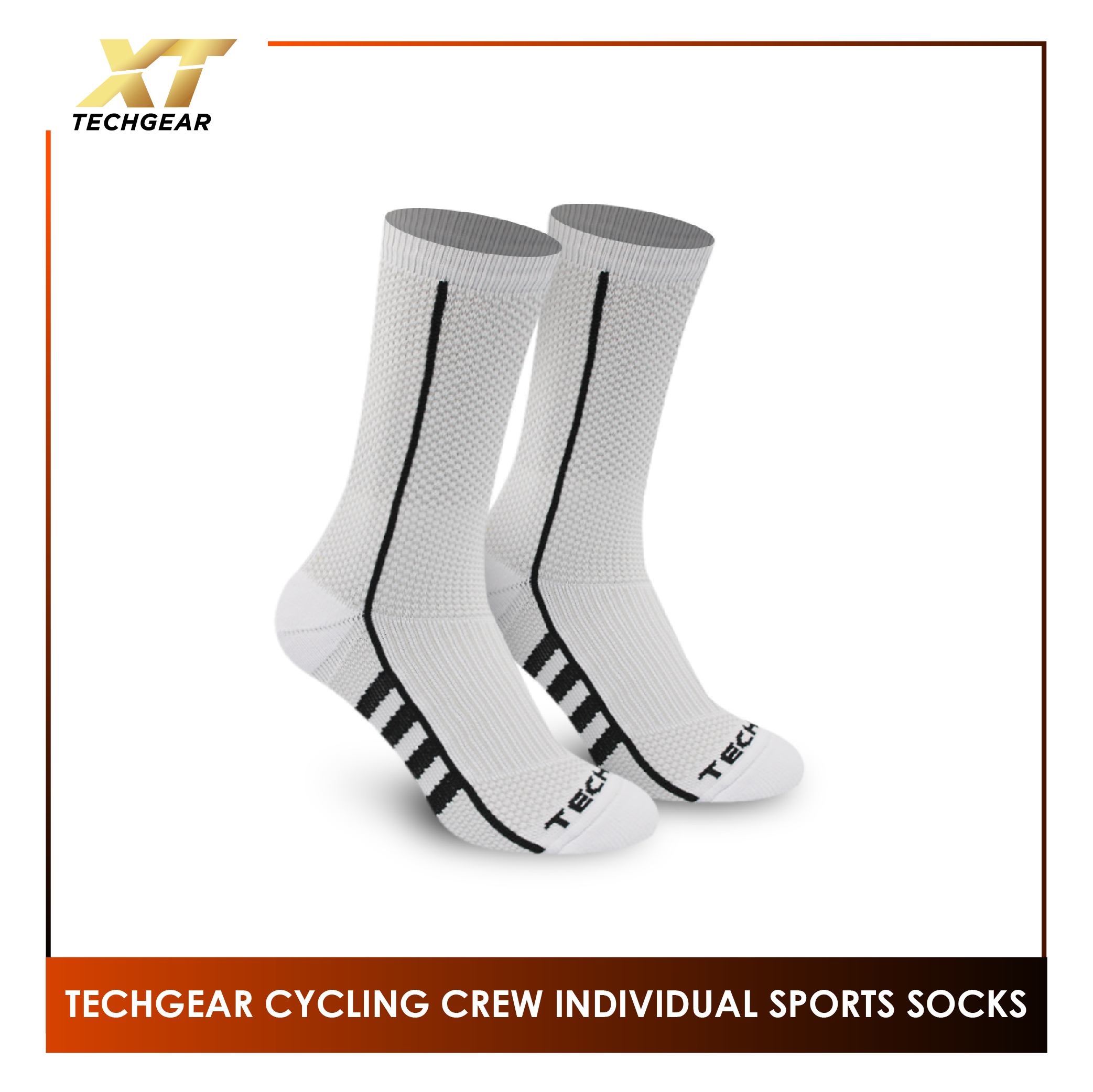 Burlington Men's Techgear Rapid Cycling Extreme Performance Crew Socks 1 pair TGMB1403