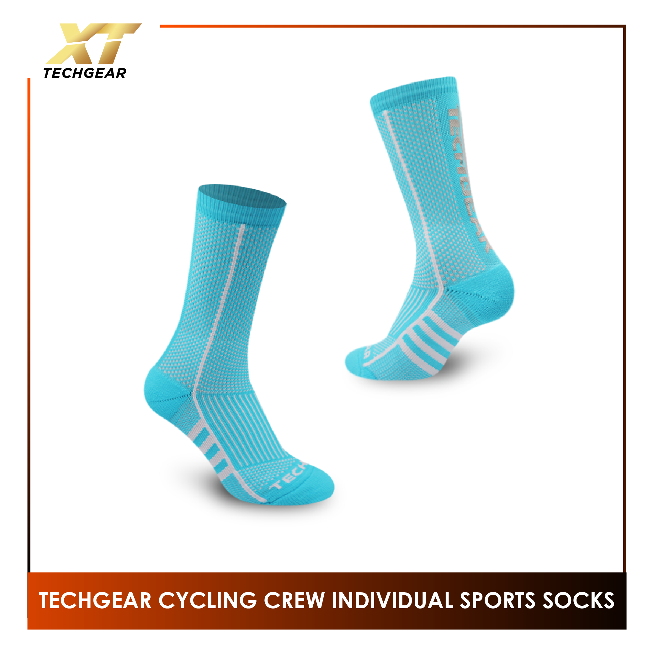 Burlington Men's Techgear Rapid Cycling Extreme Performance Crew Socks 1 pair TGMB1403