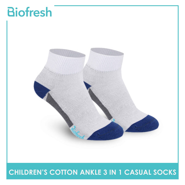 Biofresh Children's Cotton Ankle Lite Casual Socks 3 pairs in a pack RBCS02 (Limited Time Offer) (6657264517225)