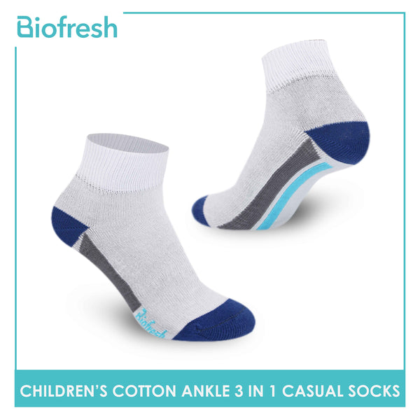 Biofresh Children's Cotton Ankle Lite Casual Socks 3 pairs in a pack RBCS02 (Limited Time Offer) (6657264517225)
