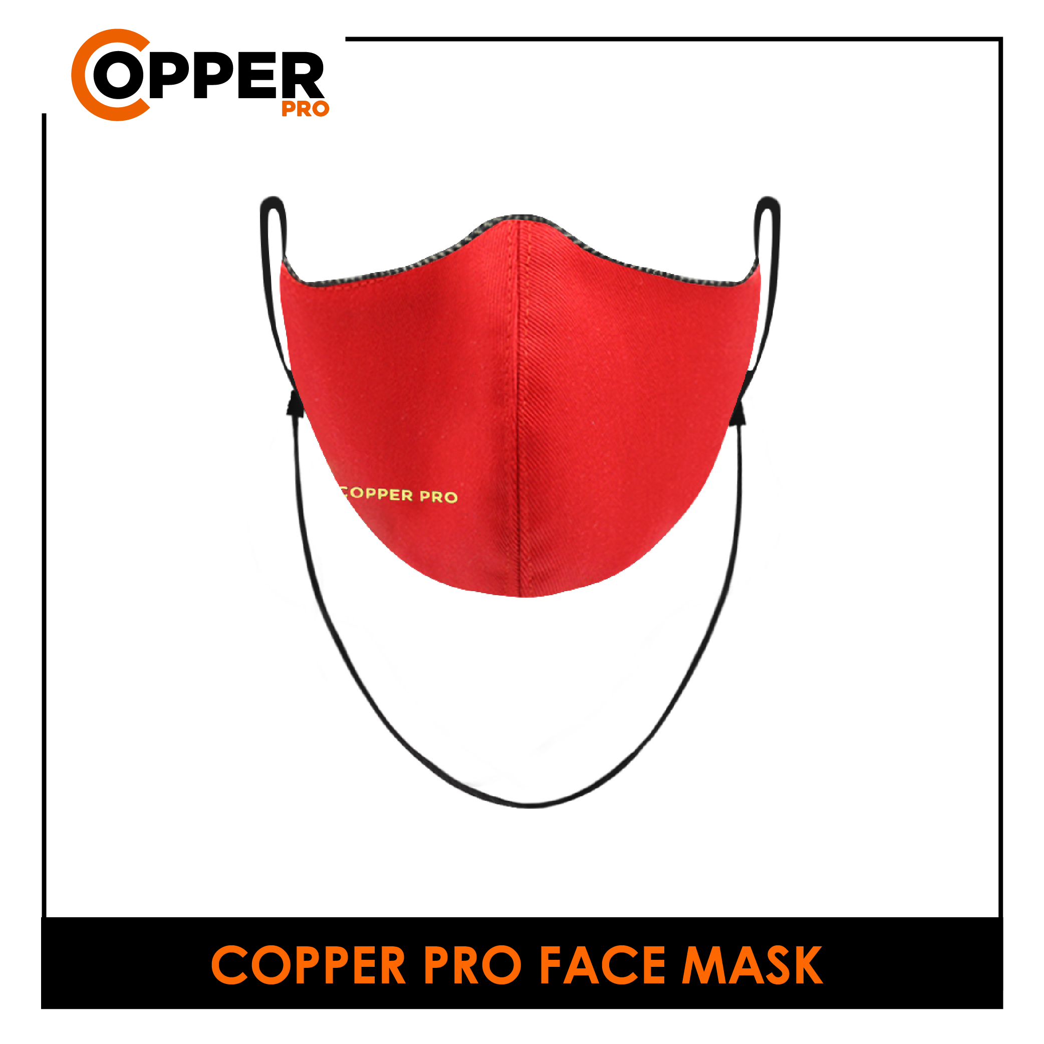 Burlington Unisex Copper Pro Antimicrobial Face Mask ind1 CPBMMASK1/CPBLMASK1