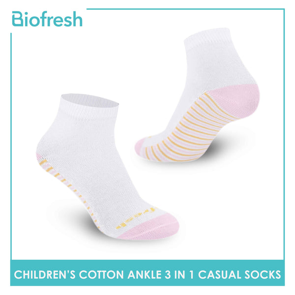 Biofresh Children's Cotton Ankle Lite Casual Socks 3 pairs in a pack RGCS02 (Limited Time Offer) (6657260388457)