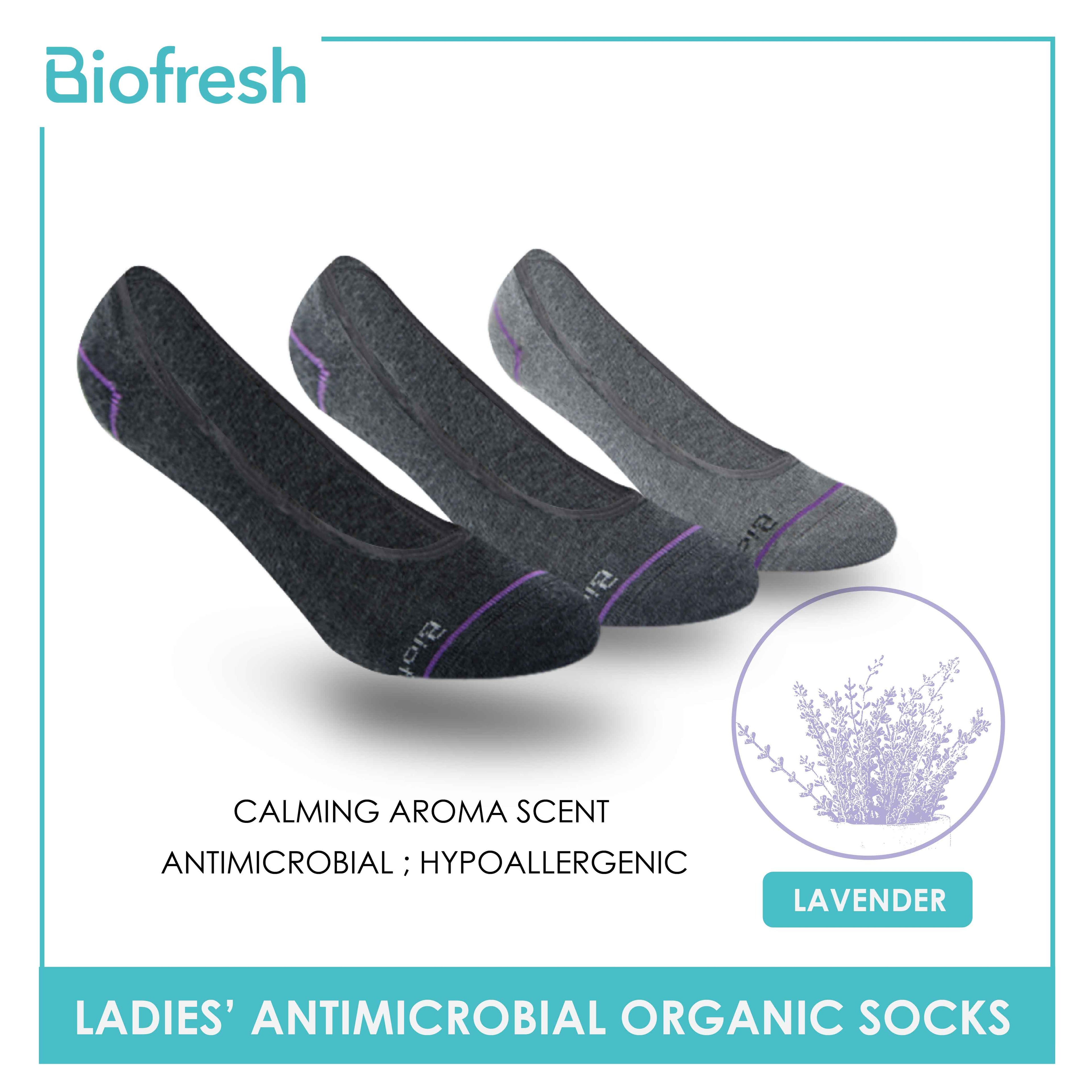 Biofresh Ladies’ Antimicrobial Organic Scent Cotton Lite Casual Footcover 3 pairs in a pack RLCFG1101 (6655684673641)