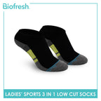 Biofresh Ladies’ Antimicrobial Thick Sports Low Cut Socks 3 pairs in a pack RLSKG27