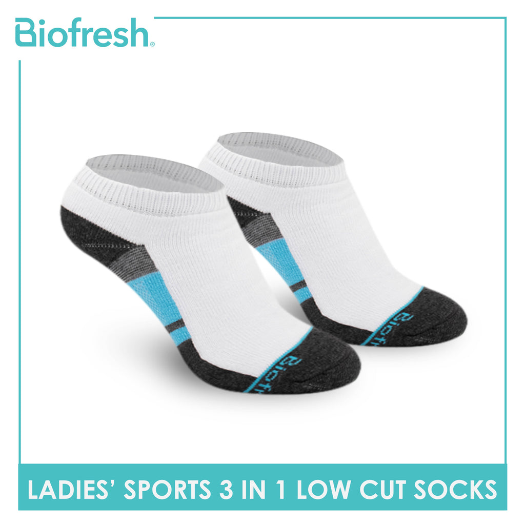 Biofresh Ladies’ Antimicrobial Thick Sports Low Cut Socks 3 pairs in a pack RLSKG27