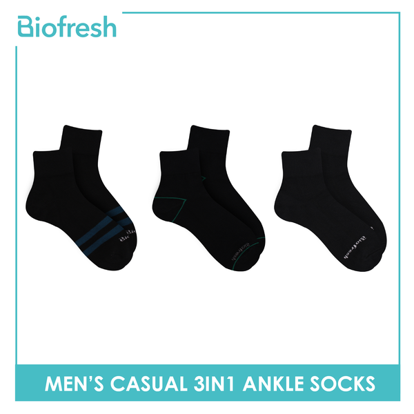 Biofresh Men's OVERRUNS Antimicrobial Lite Casual Socks 3 pairs in a pack RMCCO1 (6671315861609)