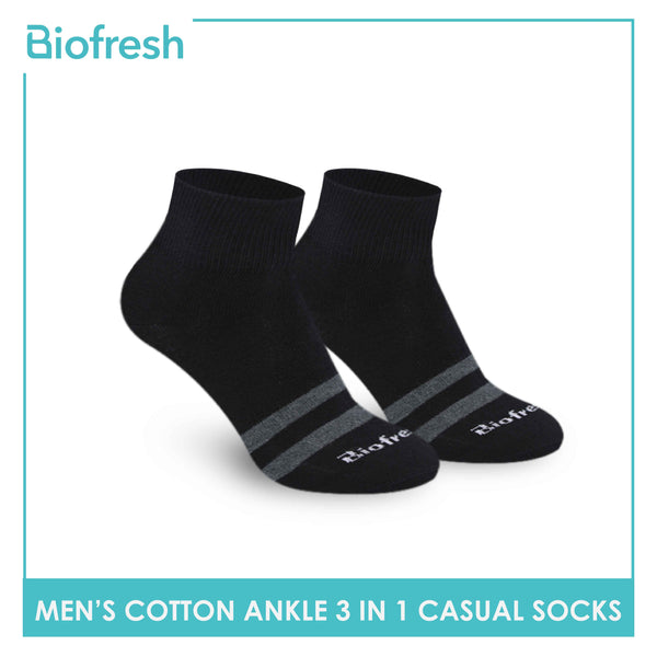 Biofresh Men's Cotton Ankle Lite Casual Socks 3 pairs in a pack RMCS14 (Limited Time Offer) (6657254293609)