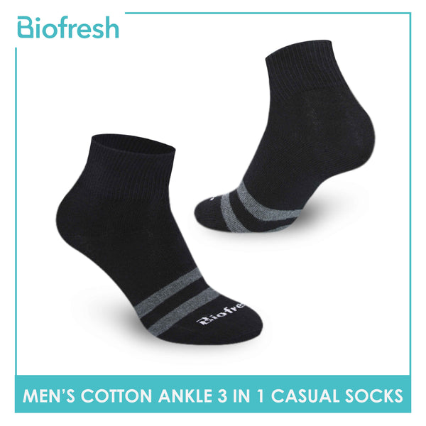 Biofresh Men's Cotton Ankle Lite Casual Socks 3 pairs in a pack RMCS14 (Limited Time Offer) (6657254293609)