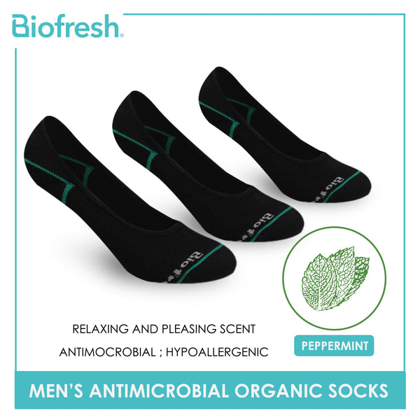 Biofresh Men’s Antimicrobial Organic Scent Thick Sports Foot Cover 3 pairs in a pack RMSFG1101